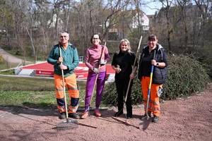 Ein Team der Stadtverwaltung kümmerte sich um die Südparkbühne. © Pressestelle DSC 2062